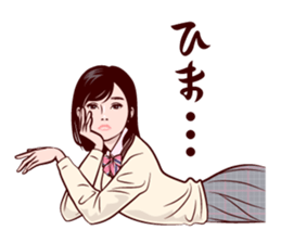 Japanese uniform high school girl sticker #7147553