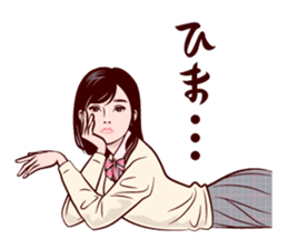 Japanese uniform high school girl sticker #7147553