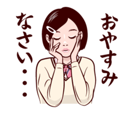 Japanese uniform high school girl sticker #7147554