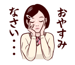 Japanese uniform high school girl sticker #7147554