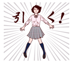 Japanese uniform high school girl sticker #7147556