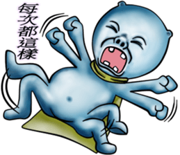 Cute blue bear sticker #7148415