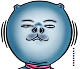 Cute blue bear sticker #7148432