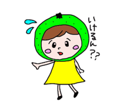 japanese citrus girl sticker #7148761