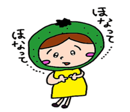 japanese citrus girl sticker #7148763