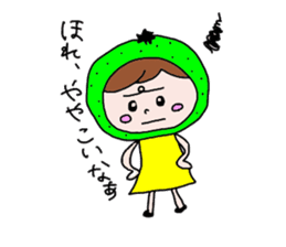 japanese citrus girl sticker #7148765