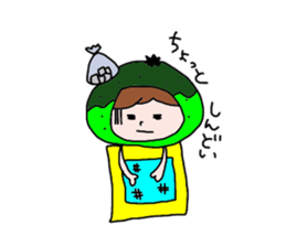 japanese citrus girl sticker #7148767
