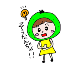 japanese citrus girl sticker #7148768