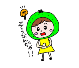 japanese citrus girl sticker #7148768