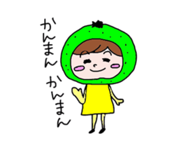 japanese citrus girl sticker #7148771