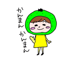 japanese citrus girl sticker #7148771