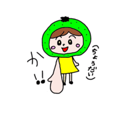 japanese citrus girl sticker #7148776