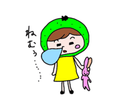 japanese citrus girl sticker #7148779