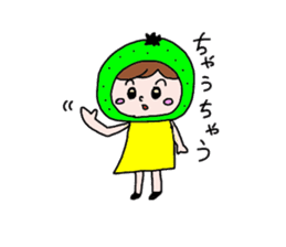 japanese citrus girl sticker #7148782