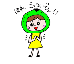 japanese citrus girl sticker #7148785