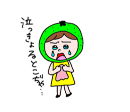 japanese citrus girl sticker #7148786