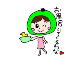 japanese citrus girl sticker #7148788