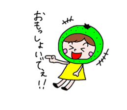 japanese citrus girl sticker #7148789