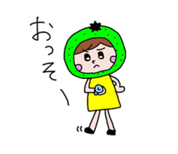 japanese citrus girl sticker #7148795