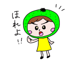 japanese citrus girl sticker #7148797