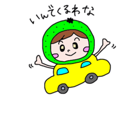 japanese citrus girl sticker #7148798