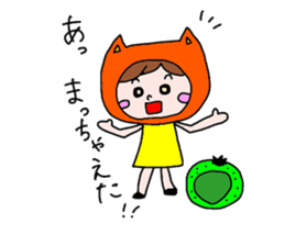 japanese citrus girl sticker #7148799