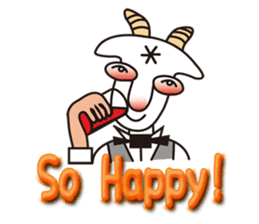 Mr. Yaggeee,a bartender of goat. sticker #7148809