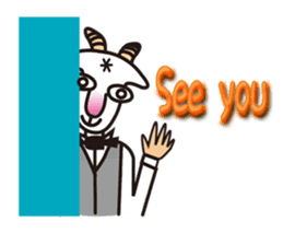 Mr. Yaggeee,a bartender of goat. sticker #7148811