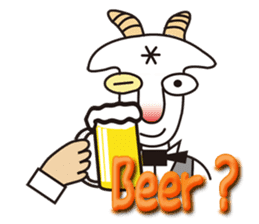 Mr. Yaggeee,a bartender of goat. sticker #7148812