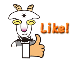 Mr. Yaggeee,a bartender of goat. sticker #7148818