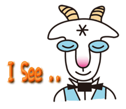 Mr. Yaggeee,a bartender of goat. sticker #7148839