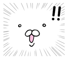 Sticker of amusing white rabbit sticker #7149279