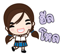 Colorful School Girls sticker #7149560