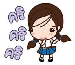 Colorful School Girls sticker #7149568