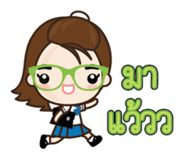 Colorful School Girls sticker #7149582
