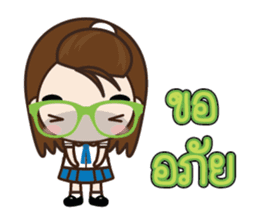 Colorful School Girls sticker #7149590