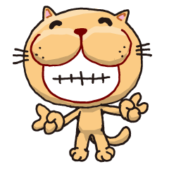 Stuffed animal of round cat