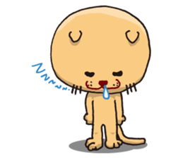 Stuffed animal of round cat sticker #7149841