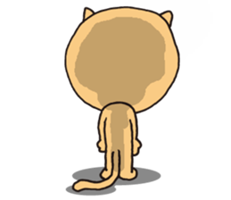 Stuffed animal of round cat sticker #7149842