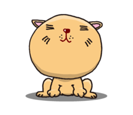 Stuffed animal of round cat sticker #7149845