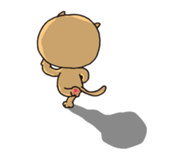 Stuffed animal of round cat sticker #7149848