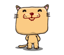 Stuffed animal of round cat sticker #7149850