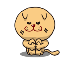 Stuffed animal of round cat sticker #7149853