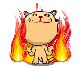 Stuffed animal of round cat sticker #7149858