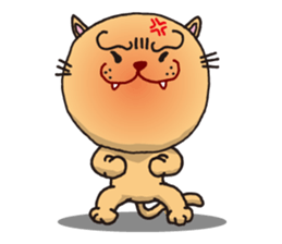 Stuffed animal of round cat sticker #7149870