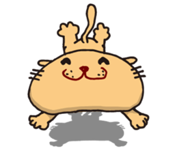 Stuffed animal of round cat sticker #7149875