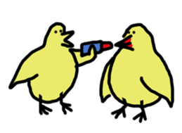 Chick party sticker #7149884