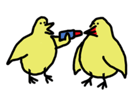 Chick party sticker #7149884
