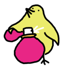 Chick party sticker #7149887
