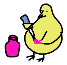Chick party sticker #7149888